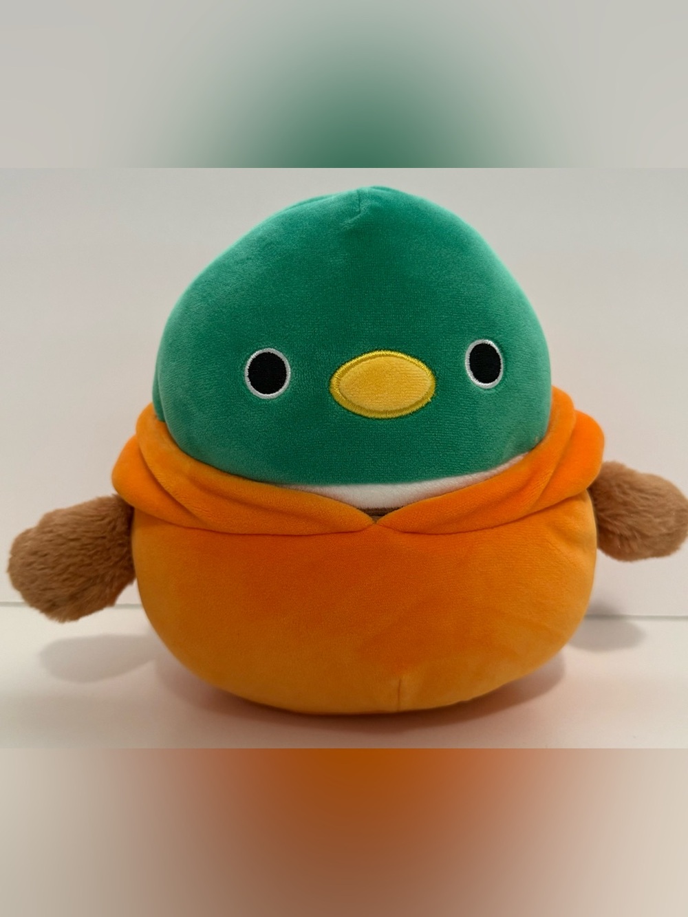 8" Avery the Duck in Pumpkin Costume Plush Doll Toy - Picture 4 of 9